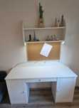 Birou copii alb, WHITE FLOWER,  2 uși, 1 sertar,  MDF si PAL