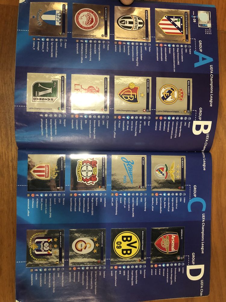 Album complet Panini Champions League 2014-2015