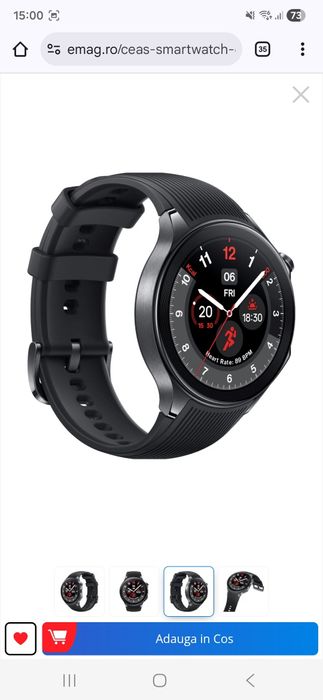 Vand Ceas Smartwatch OnePlus Watch 2, Black Steel nou, sigilat