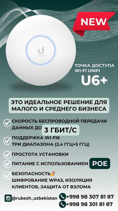 Wi-Fi Точка Доступа Unifi 6-PLUS