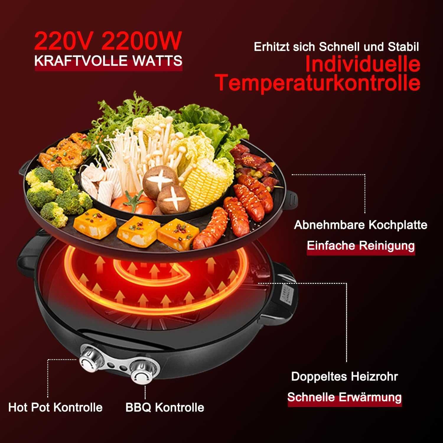 Грил/скара Food Party 2200 W,Гаранция