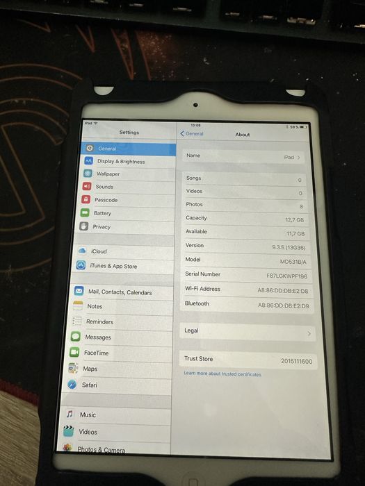 tableta apple ipad mini 1 2012 16gb memorie