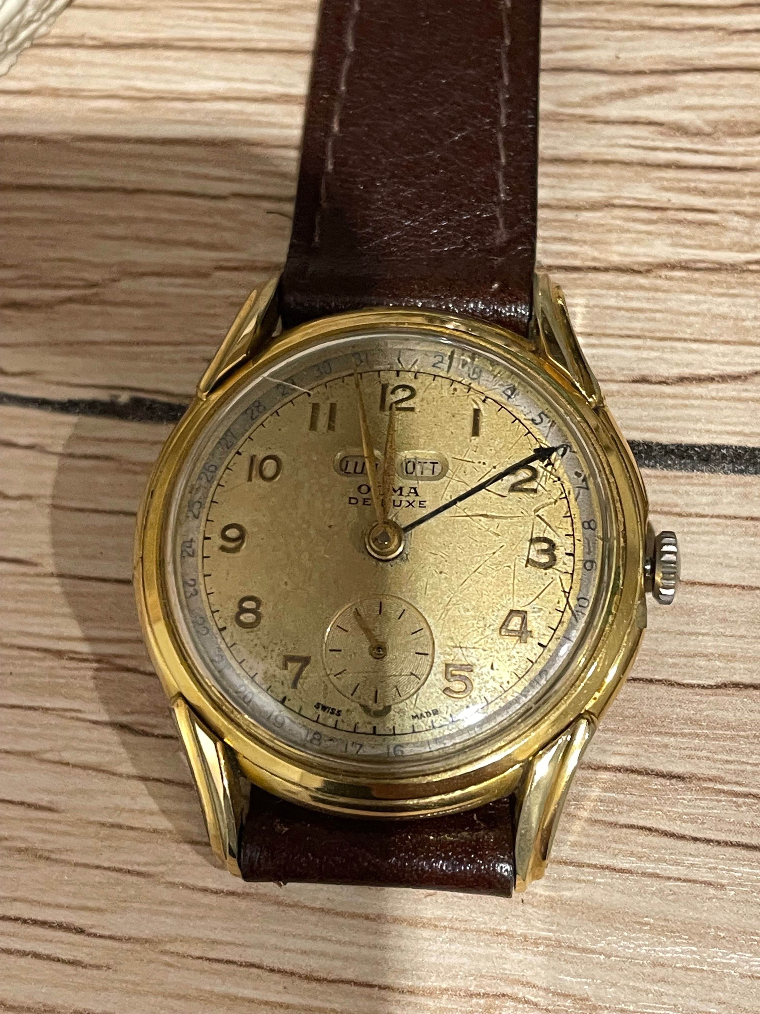 Olma De Luxe watch - triple day 40s