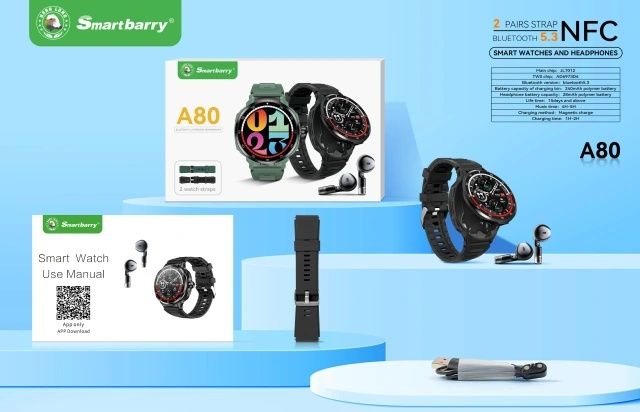 Smartbarry A70, A80, Naushnikli Smart Watch, Умные часы с наушниками
