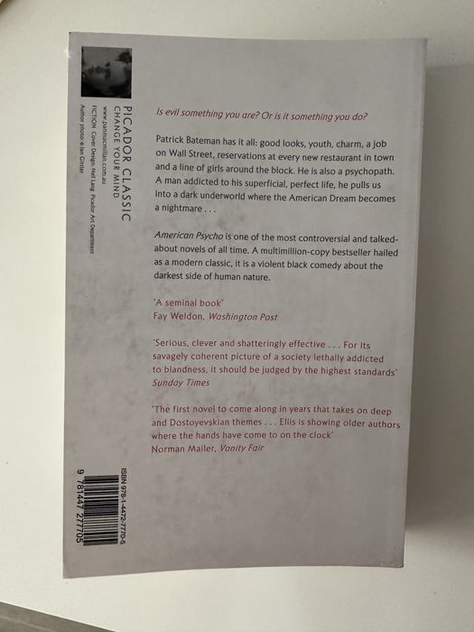 American Psycho Bret Easton Ellis English Book