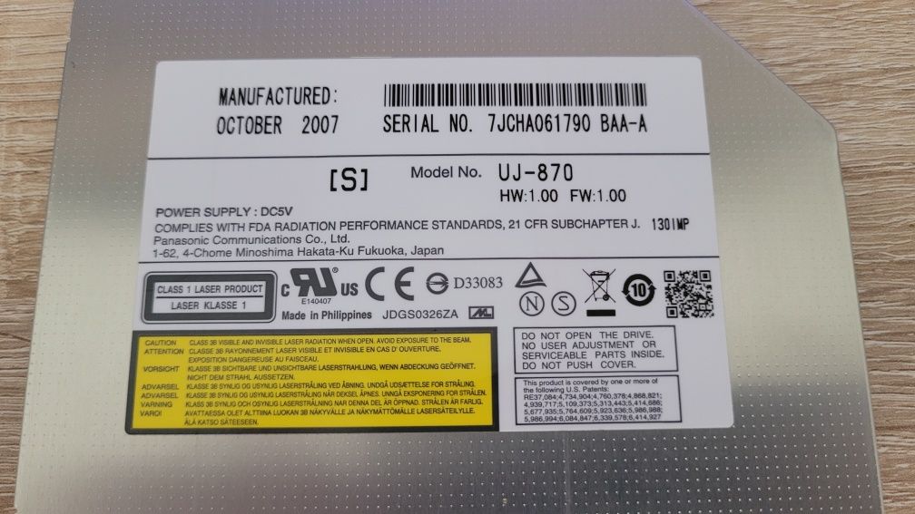 DVD-RW DL Panasonic pt Acer Aspire 5520G