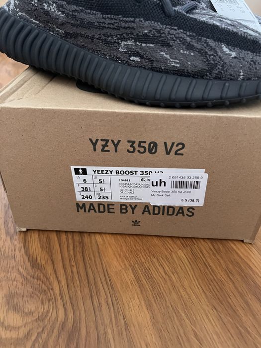 Adidas Yeezy 350 V2 Dark Salt 38 2/3