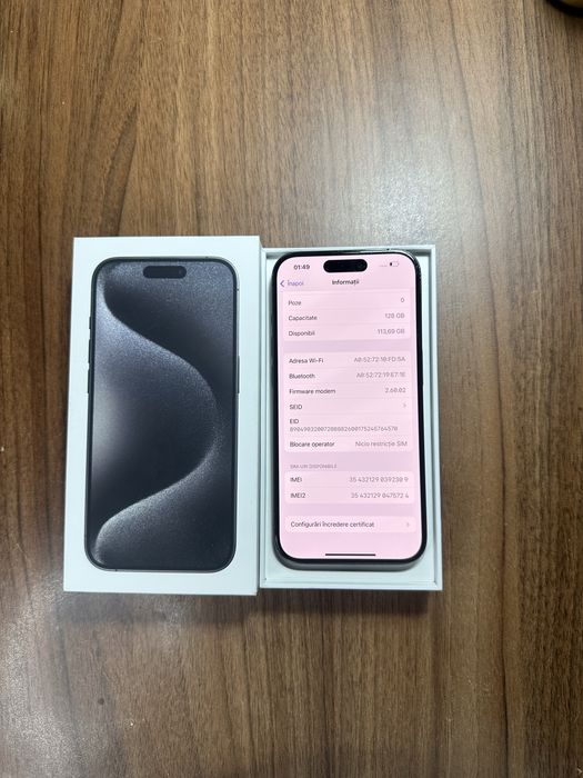 Iphone 15 pro impecabil