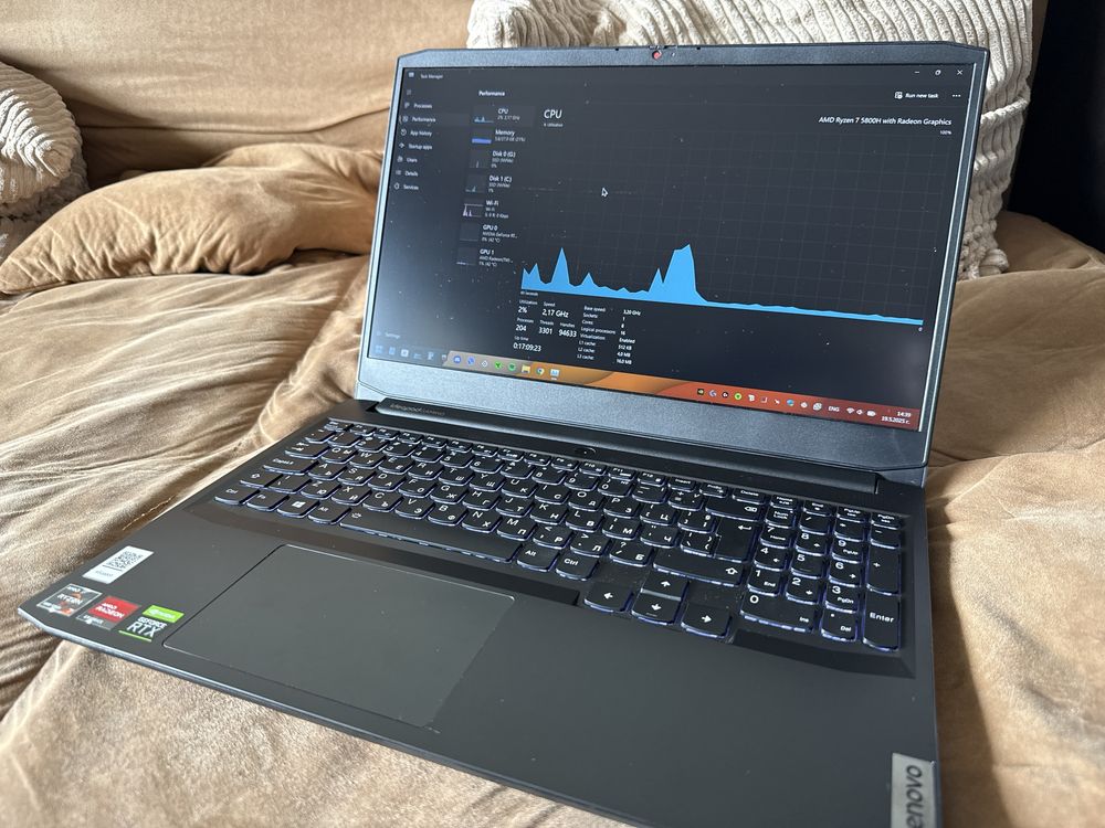 Геймърски лаптоп 1,5T SSD, 32GB RAM lenovo ideapad gaming