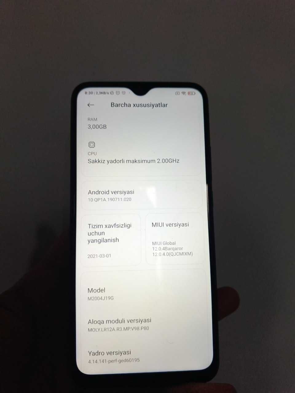 Redmi 9 xolati ideal