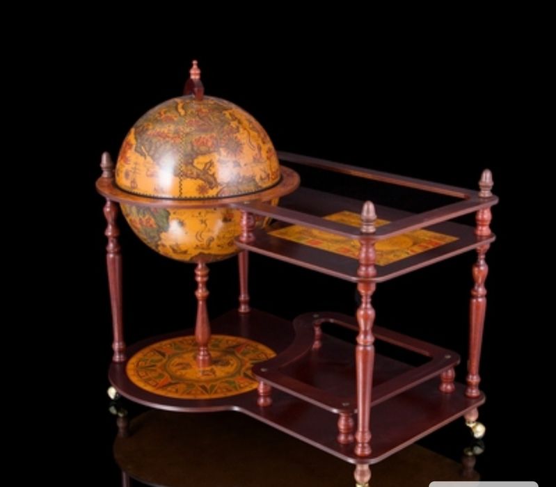 Глобус-бар напольный со столом подарки для мужчин