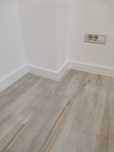 Montaj plinta parchet duropolimer,mdf tăiată la 45 grade