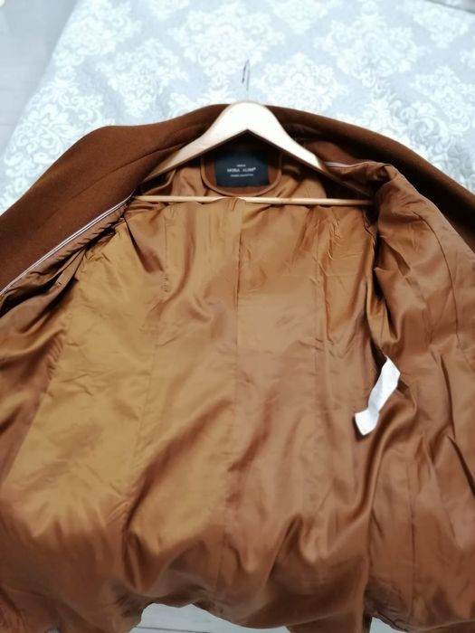Palton dama Moda Aliss, mărimea 38, culoare Maro