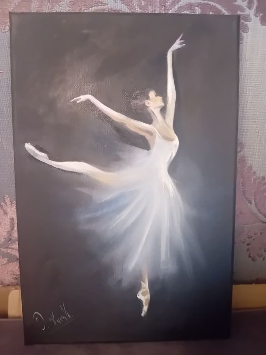 Картины" Балерина" 18х24 акварель, масло, пастель