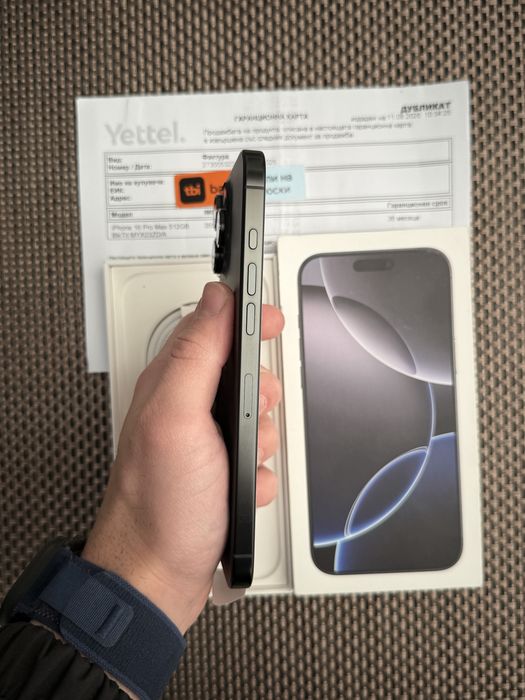 НОВ!512Gb *ЛИЗИНГ* iPhone 16 Pro Max Black Titanium / 36М Гаранция