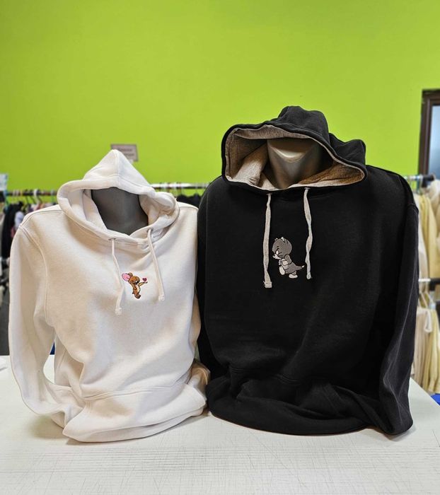 Худи за двойки с бродерия Tom and Jerry