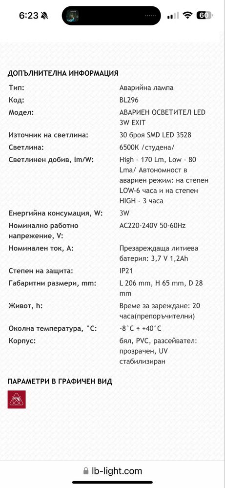 Аварийни осветители LED 3W EXIT