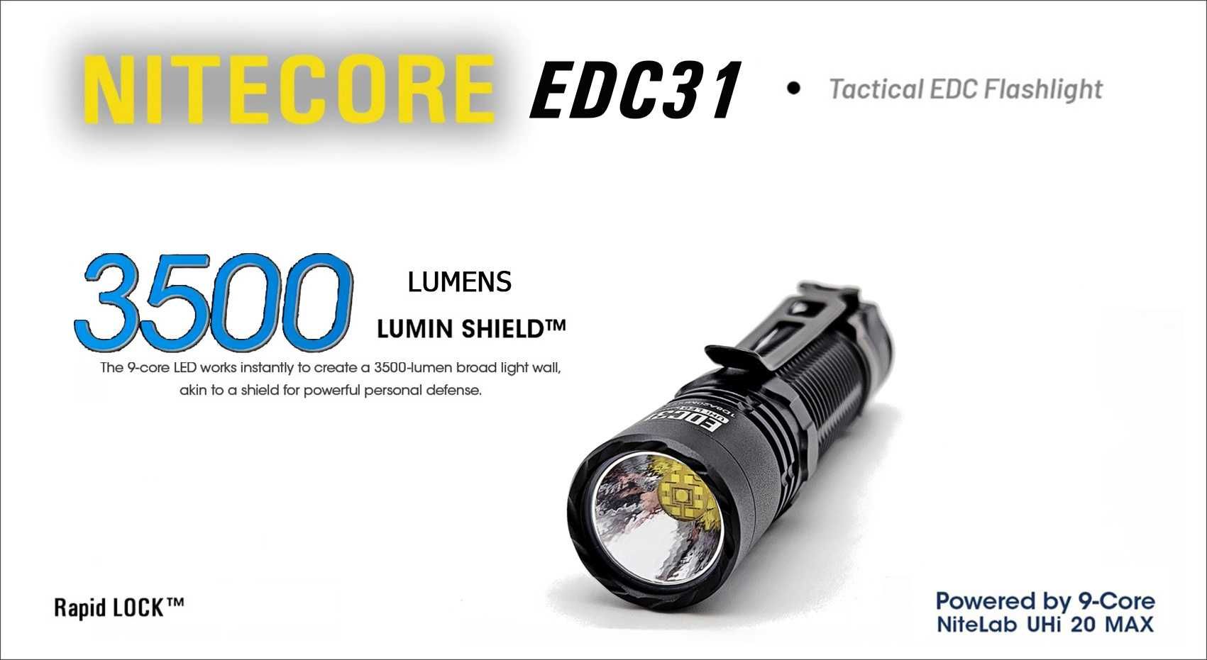 Lanterna tactica EDC NITECORE EDC31 3500 lumeni