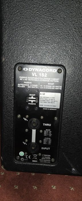 Dynacord VL 152 pasive folosite doar in Biserica! Suna perfect!!!