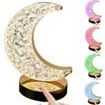 Lampă de masă cu cristale Moon, LED RGB și USB