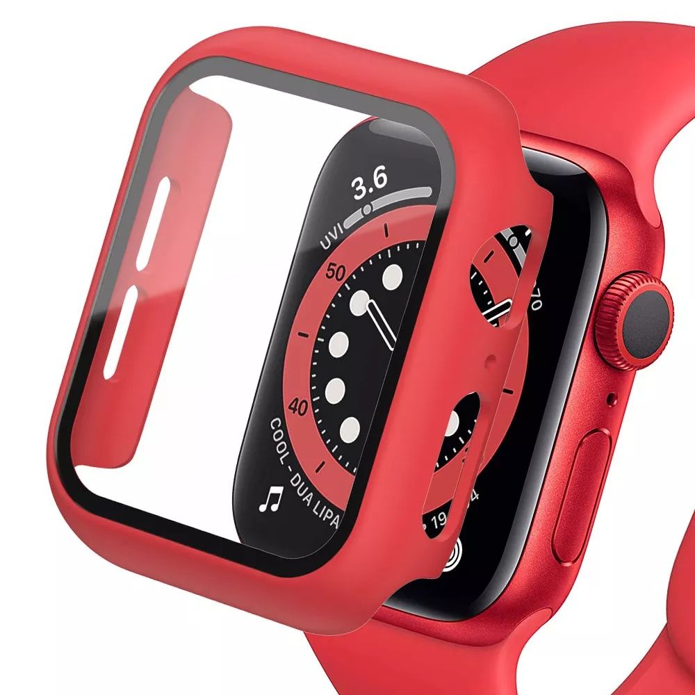 Матов Кейс + Стъклен Протектор за Apple Watch 8 7 6 SE 5 45mm 41 44 40