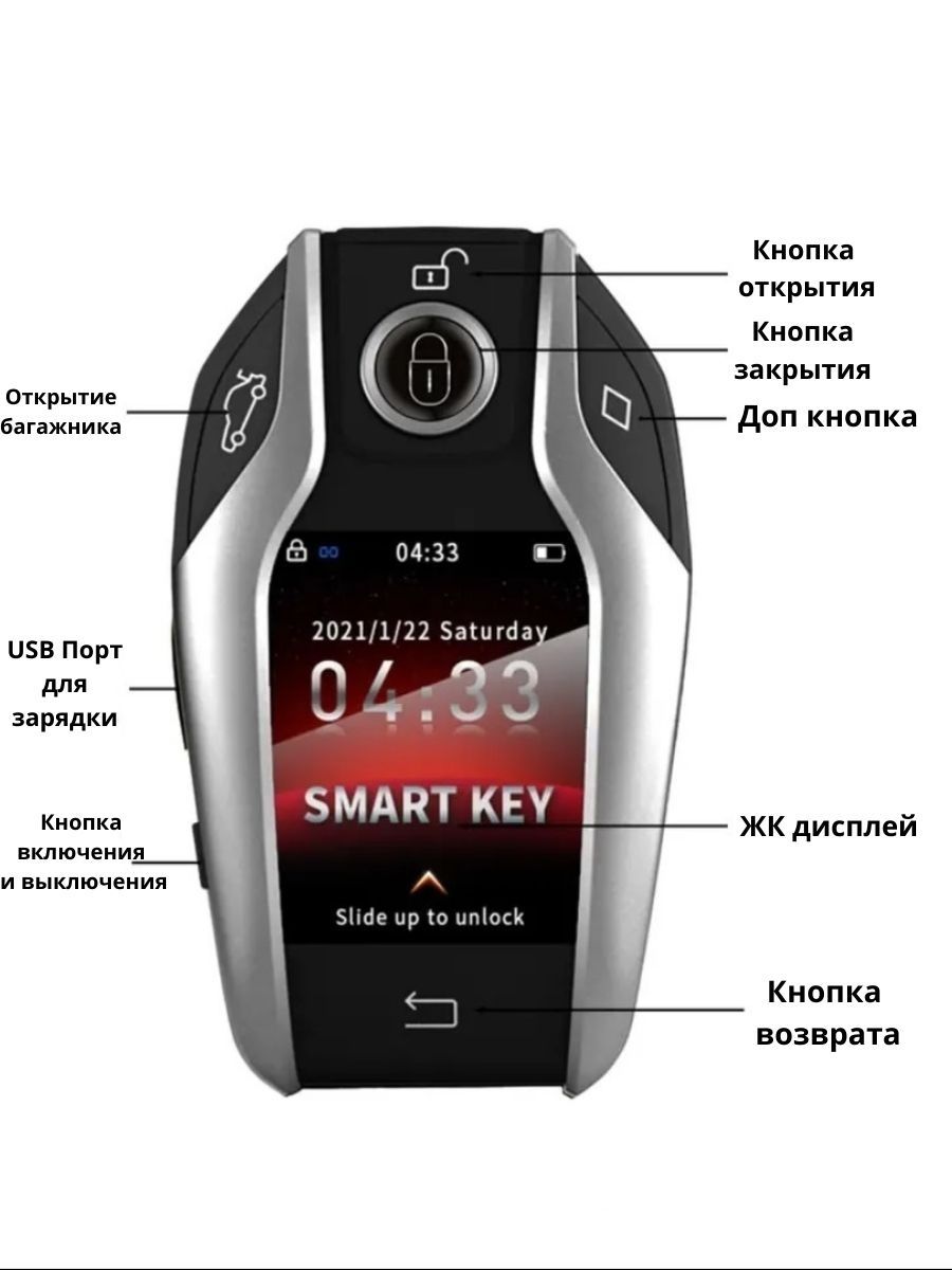 Универсальный Smart брелок в стиле BMW SMART KEY