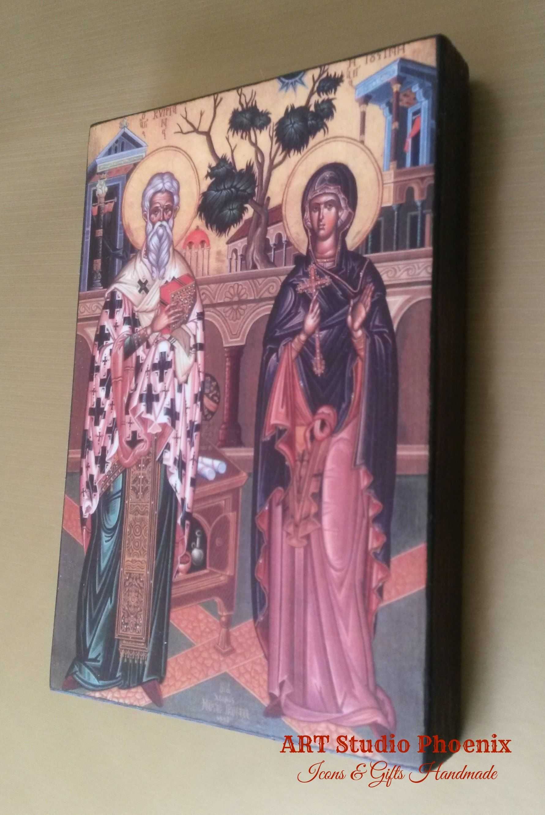 Икона на Св. Св. Киприян и Иустина icona Sv. Sv. Kiprian i Iustina