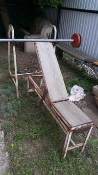 Штанга 34 кг,скамья лежак для жима