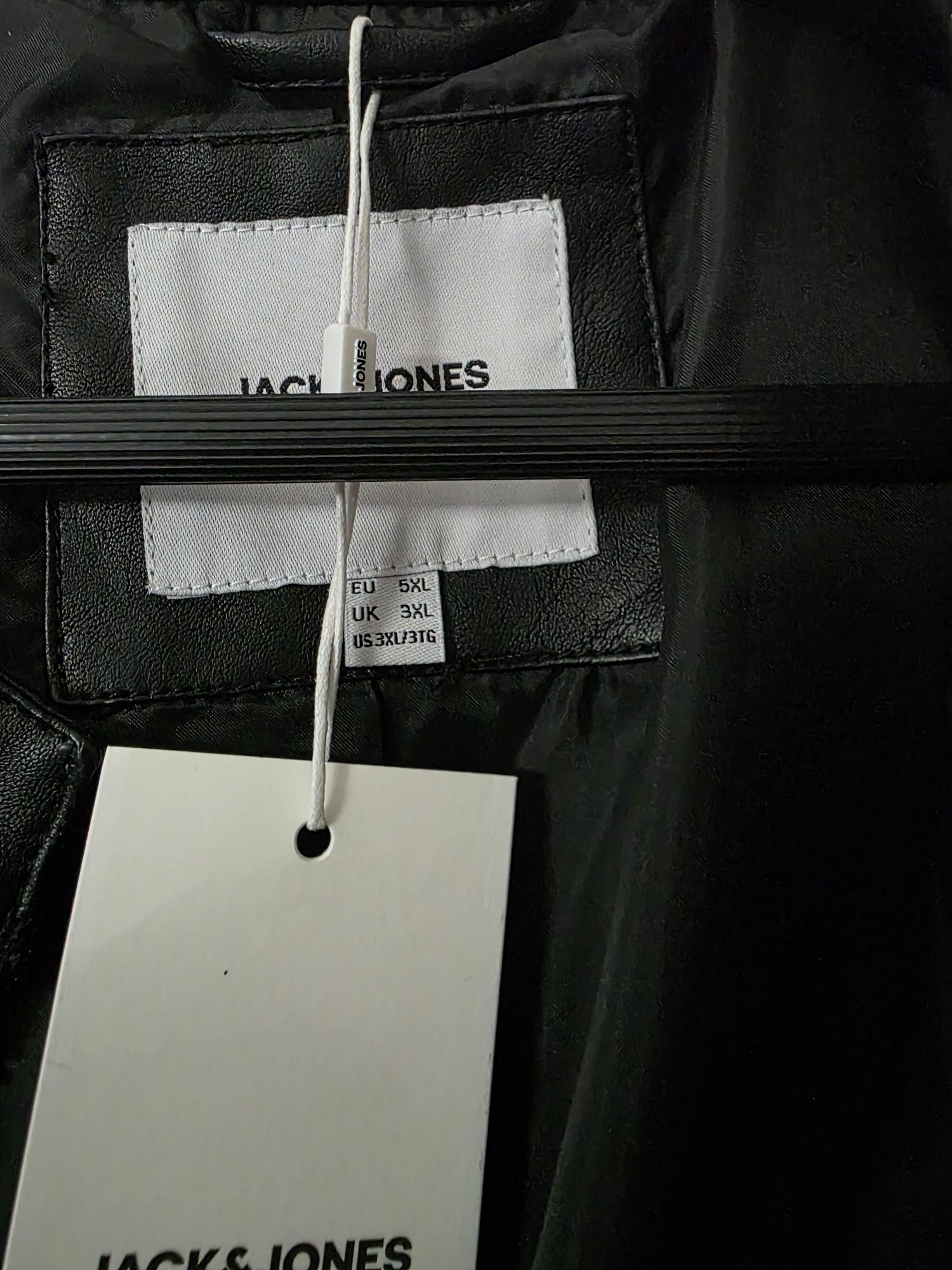 Мъжко кожено яке Jack&Jones 148 см гръдна обиколка ново