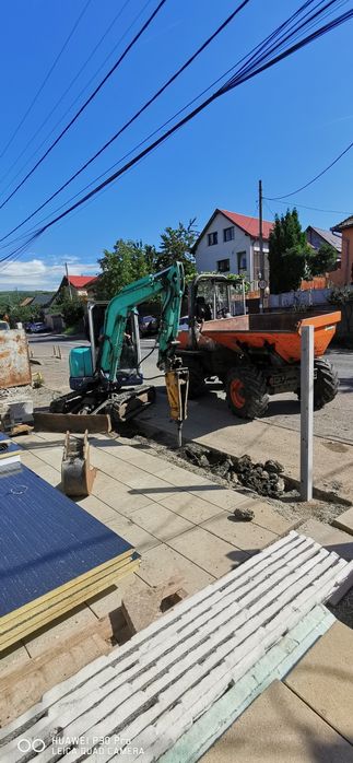 Excavatii Demolari constructii inchiriez miniexcavator cu picon bobca
