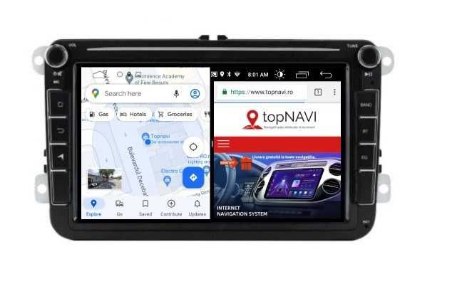 Navigatie android vw golf 5 6 passat b6 b7 tiguan skoda octavia superb