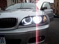 Kit complet pt Far BMW E46 Lupe Bixenon+Xenon Canbus+Inele Angel Eyes