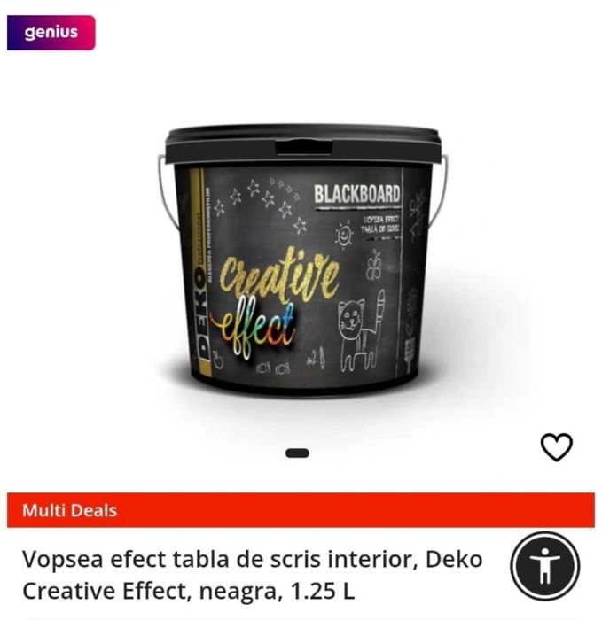 Vopsea cu efect tablă de scris 100 lei ,1,25 L