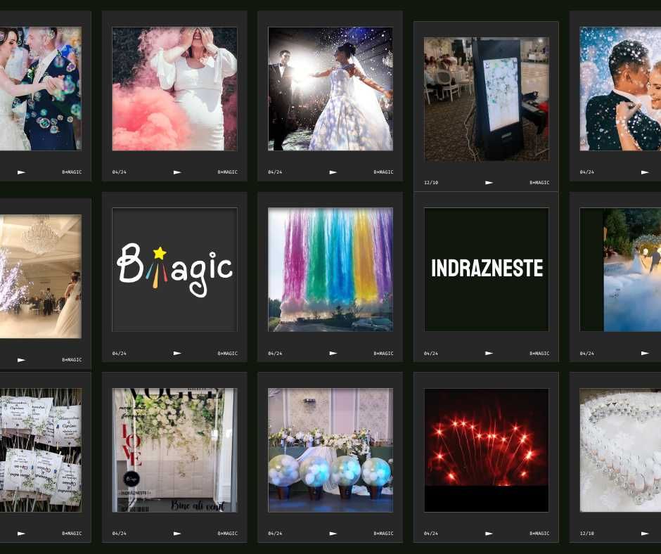 Fum, baloane explozive, cu fum, artificii, oglinda magica, Vogue box