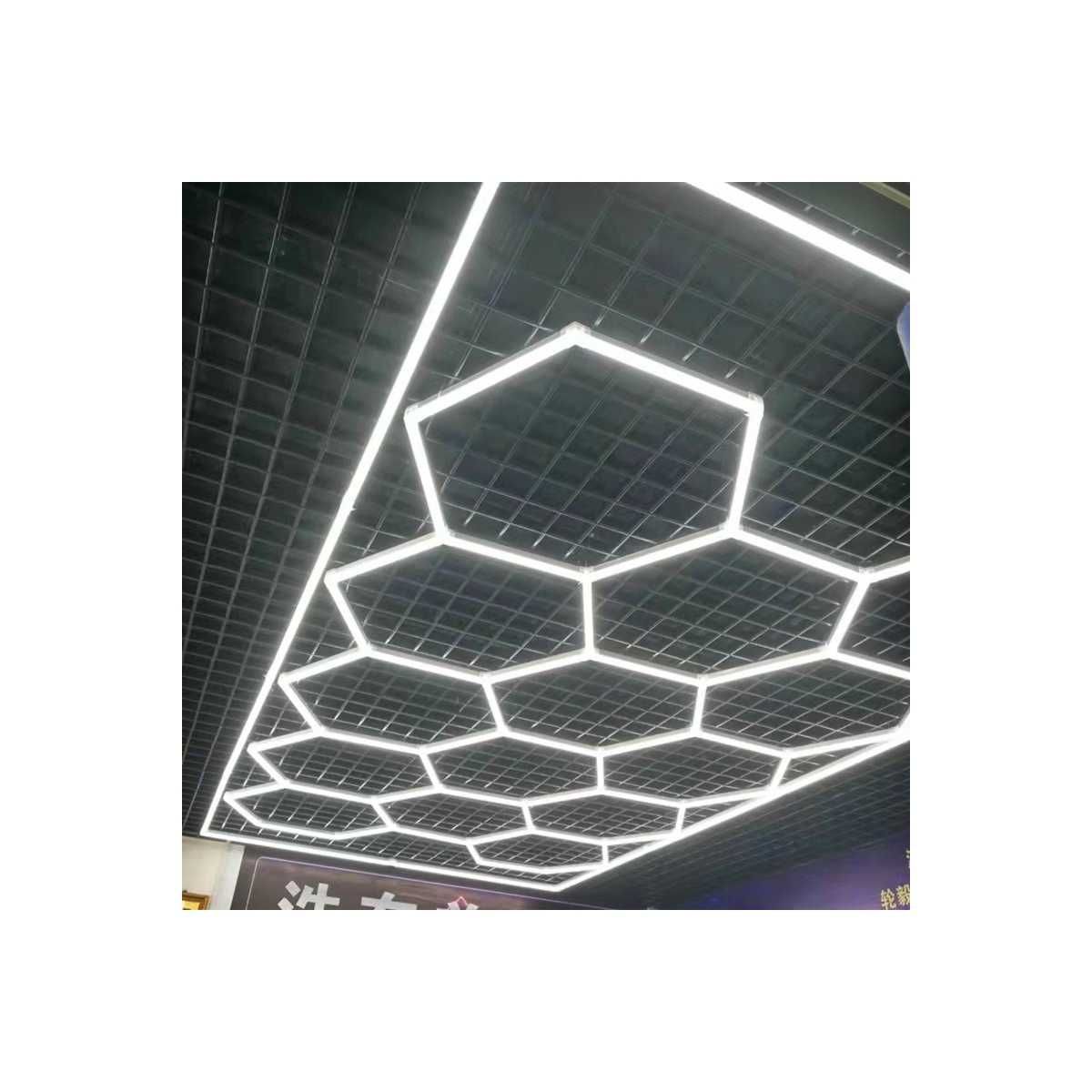 Lumini LED Hexagonale ONE pt saloane,sali fitness,barber shop,garaje