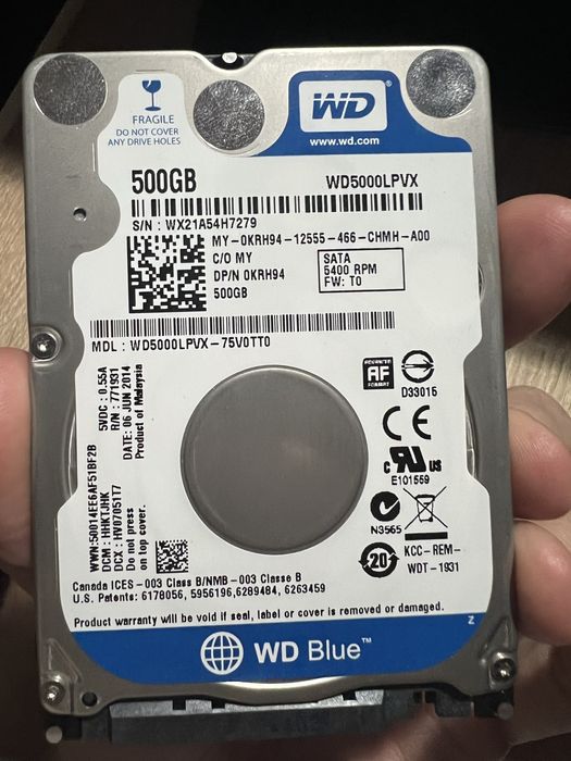 Hard disk laptop WD 500 GB