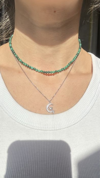 Малахит камень! Чокер из Малахита. Полудрагоценный камень!