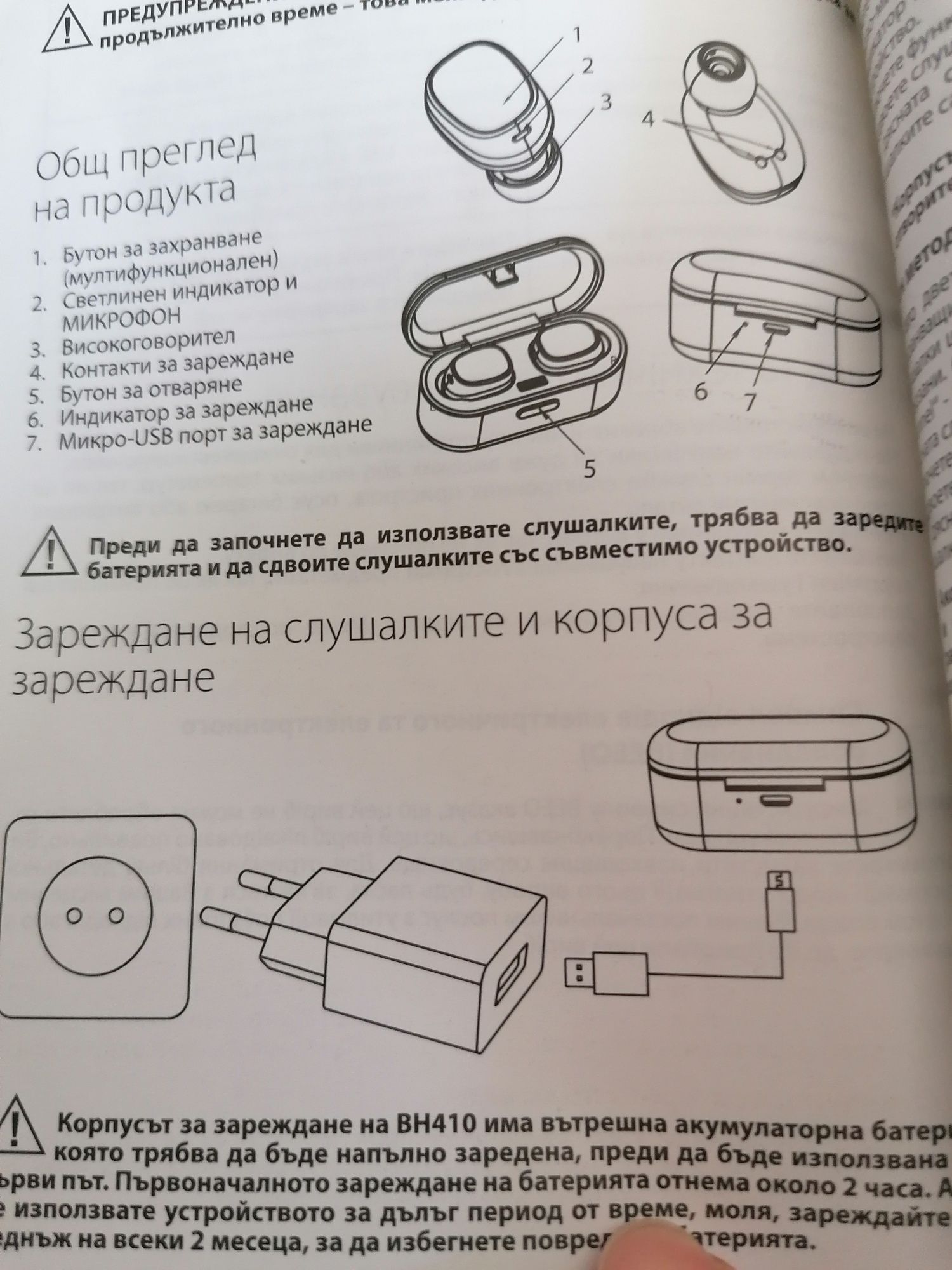 Bluetooth слушалки Acme v 4. 2