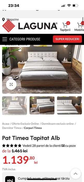 Vand pat nou nouț de la lagună 160/200