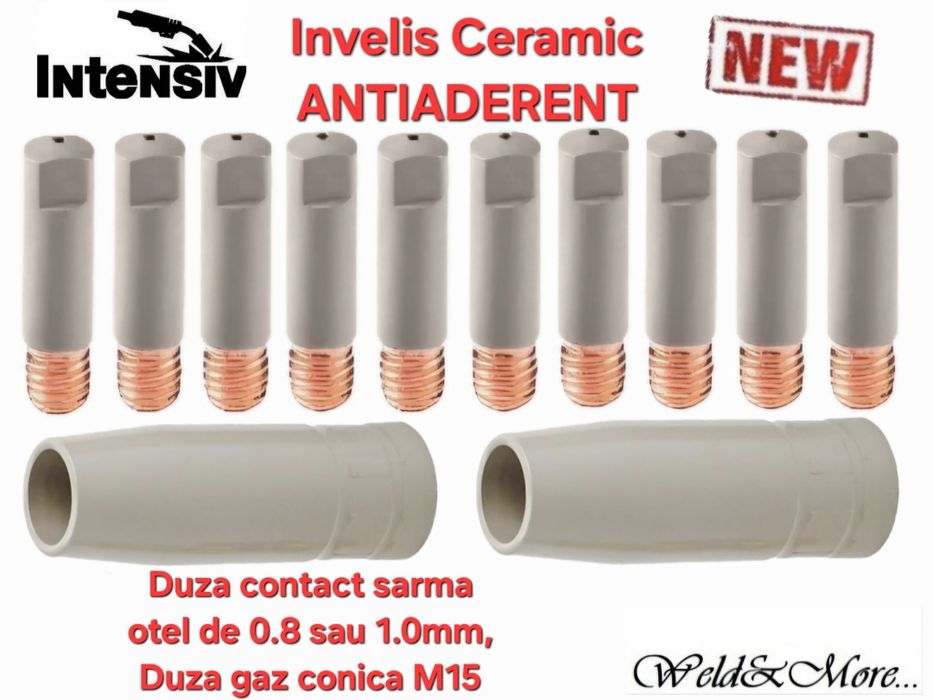 Set duze pistolet sudura Mig-Mag M15 cu invelis CERAMIC antiaderent