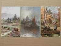 25 de carti postale ilustrate reproduceri picturi 1908-1929