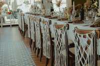 Сватбена украса за столове от макраме