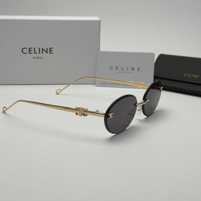 Дамски слънчеви очила Celine Oval Gold Edition нови, UV 400 защита New