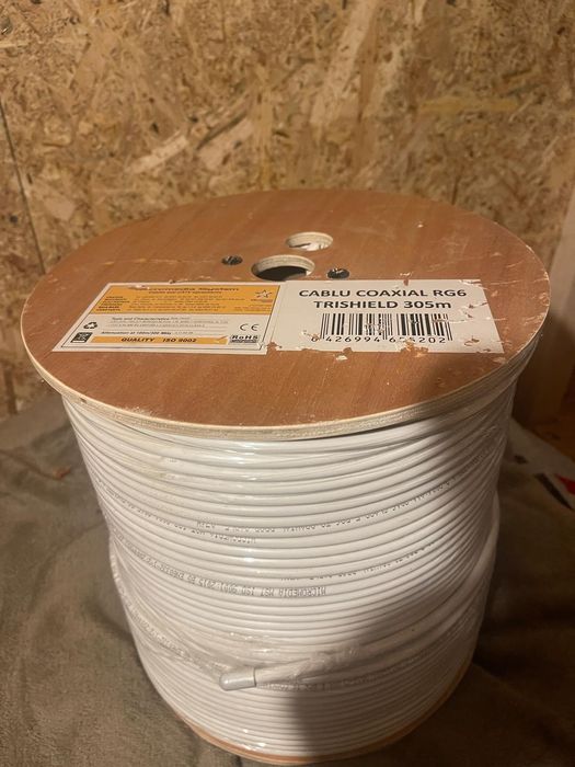 Cablu UTP CAT 5e/RG6 coaxial/Fibra optica