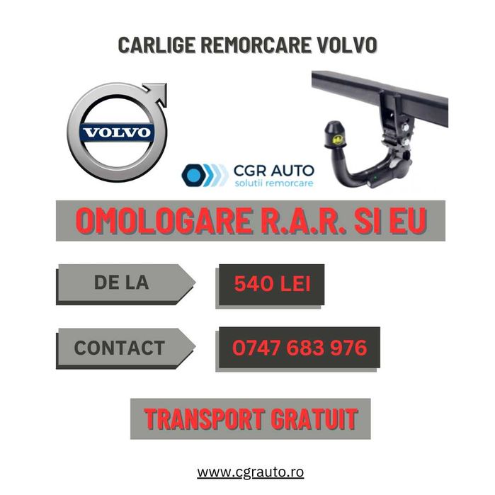 Carlige remorcare Volvo Transport in Toata Tara