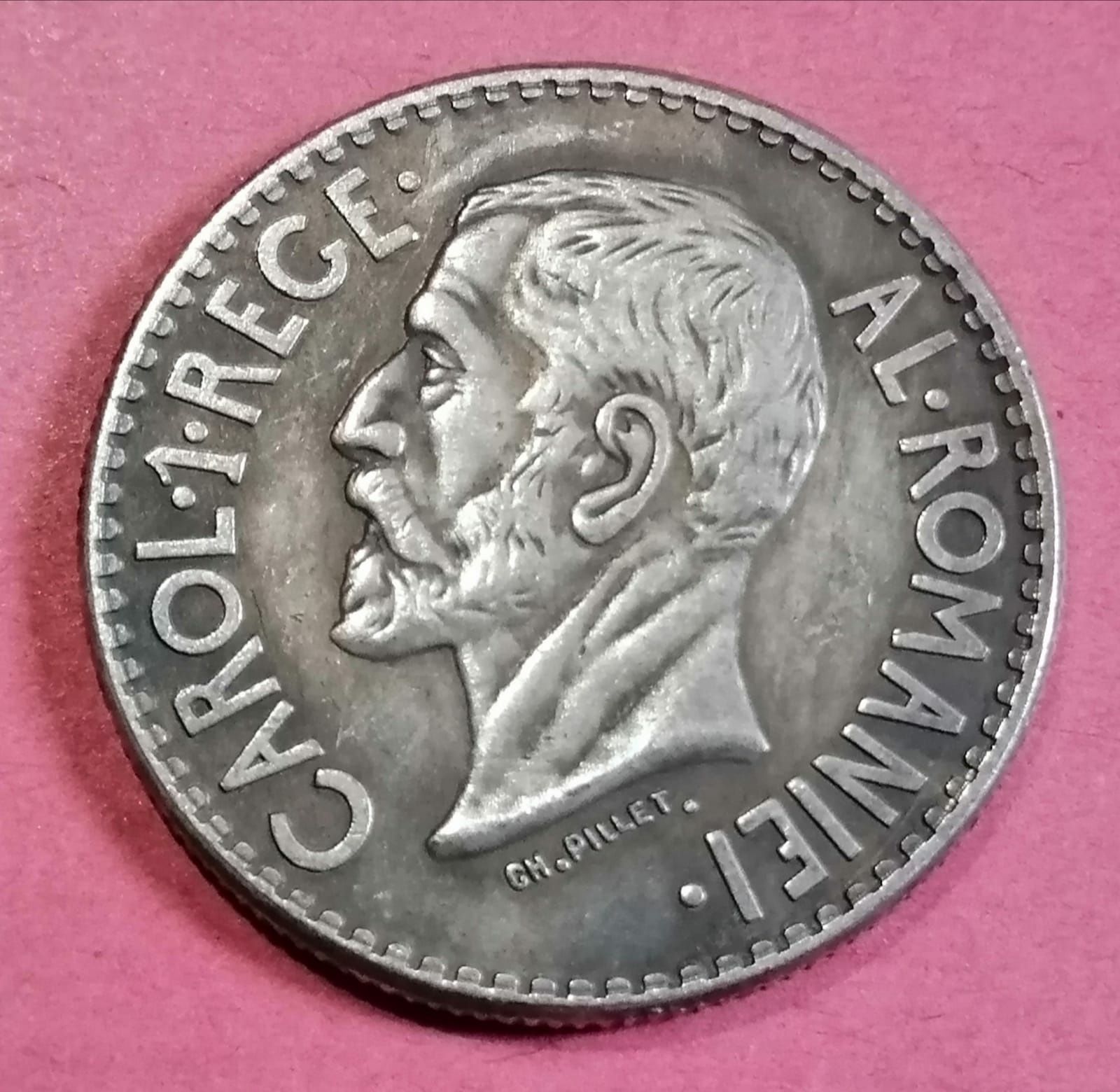 Moneda 2 lei 1914 rebatere moderna