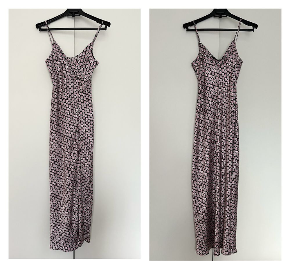 Сатенена рокля Zara XS