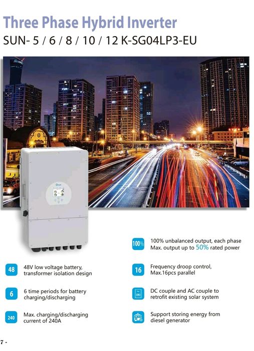 Invertor DEYE Hibrid 12kW 48v