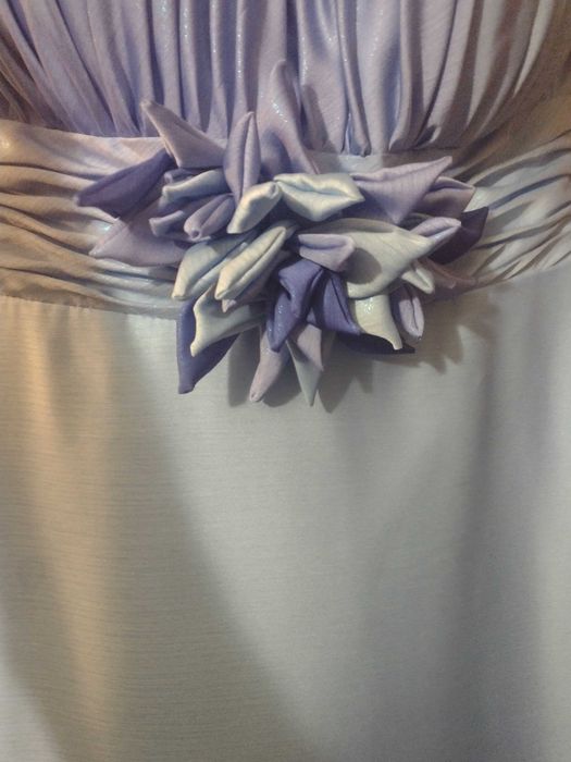 Дълга официална  синя рокля