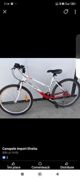 Vând bicicletă cu schimbatoare Shimano